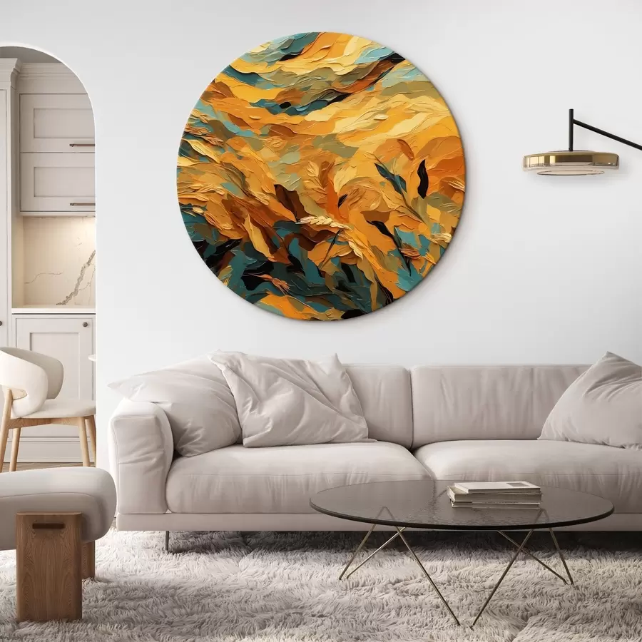 Fototapetes Abstrakts kviešu lauks eļļas gleznošanas stilā r43096