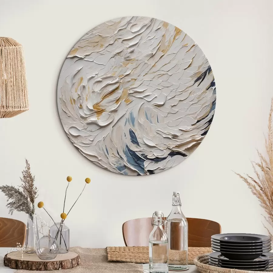 Glezna Abstrakts balts spārns eļļas gleznošanas stilā r43097