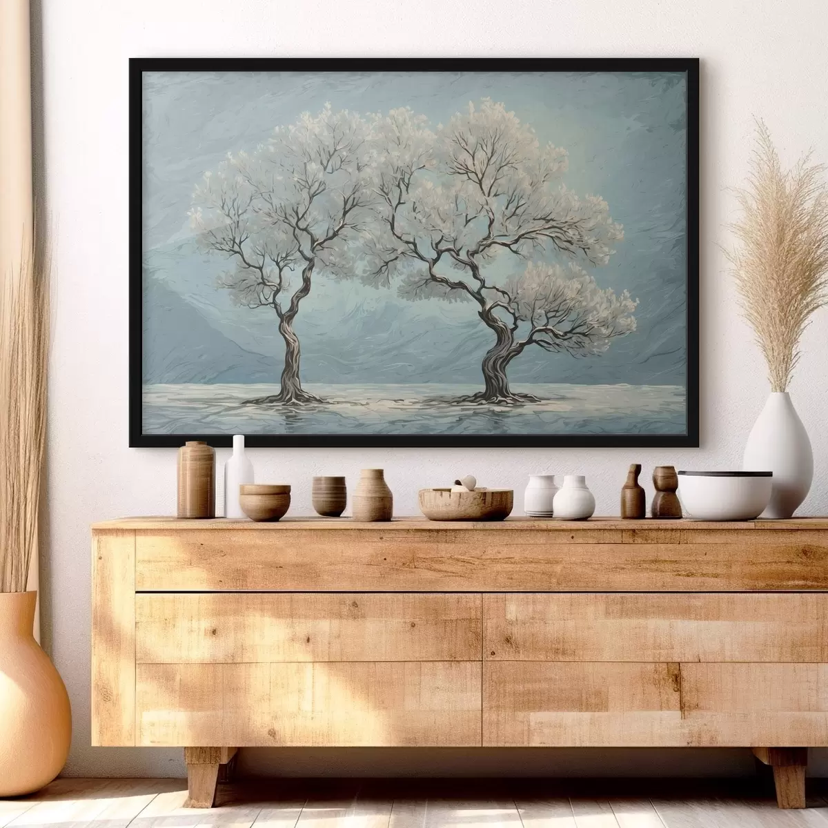 Plakāts Balti koki akrila glezniecības stilā f43112