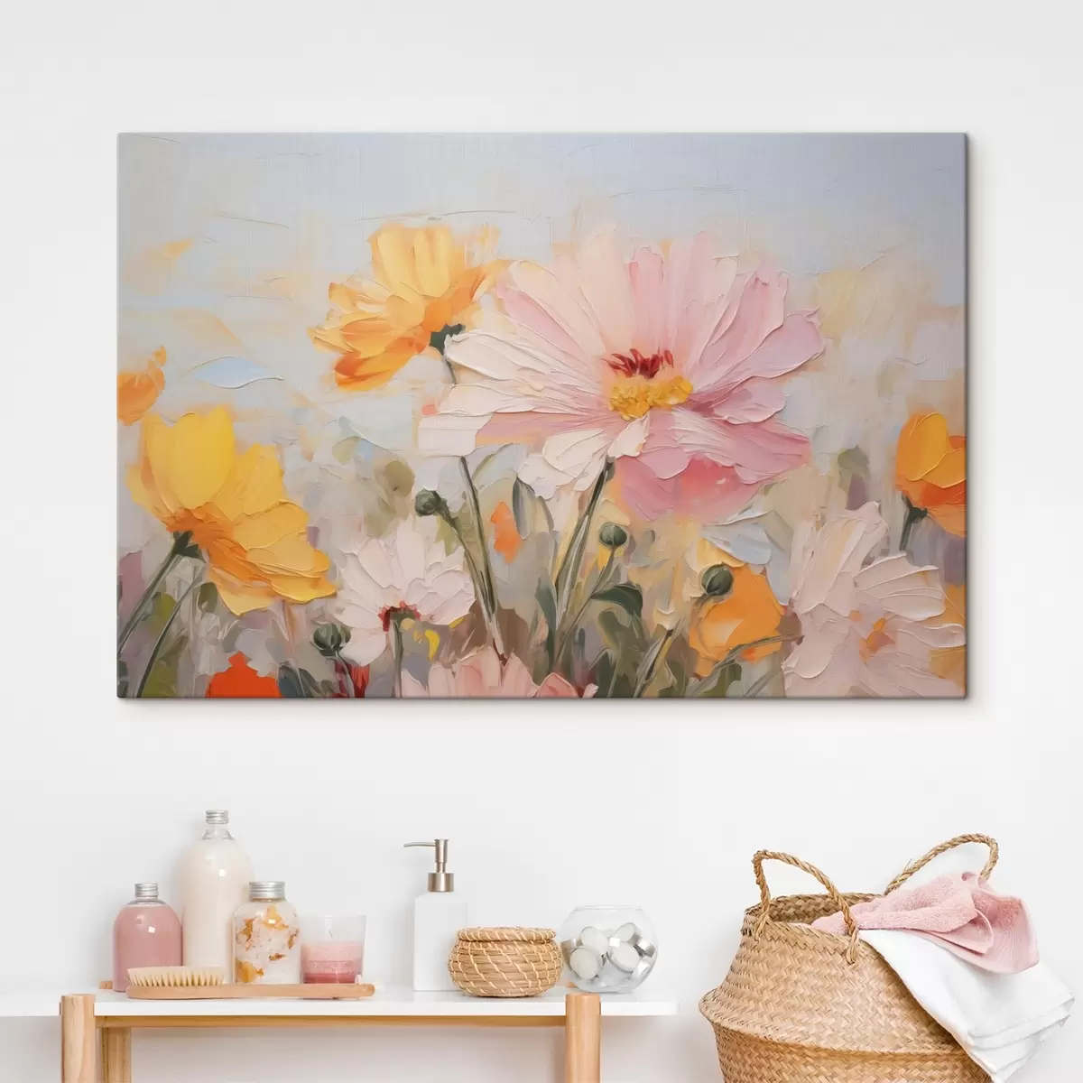 Glezna Spilgtas abstraktas puķes s43232