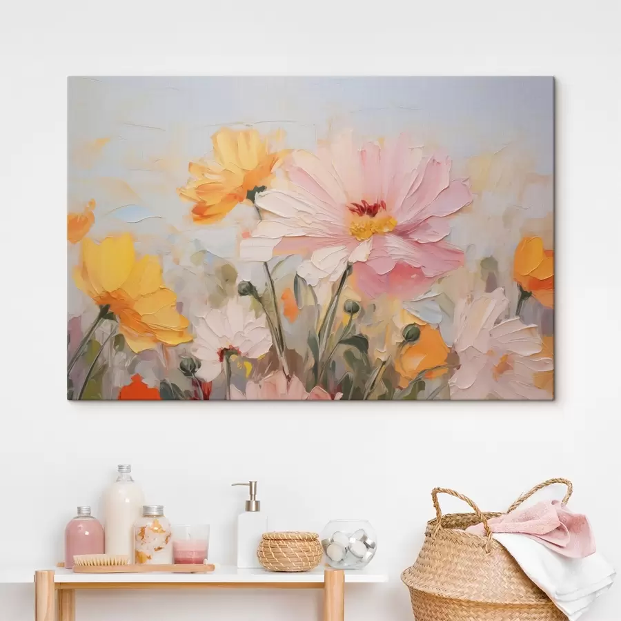 Glezna Spilgtas abstraktas puķes s43232