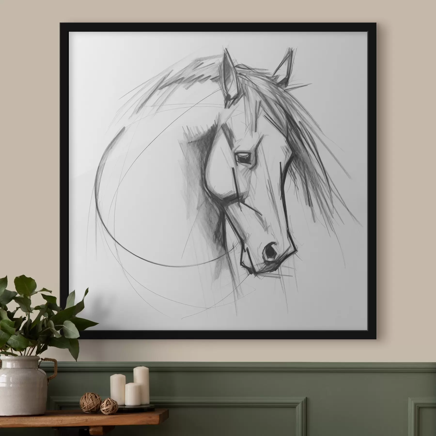 Fototapetes Zirga imitācijas skice f43231