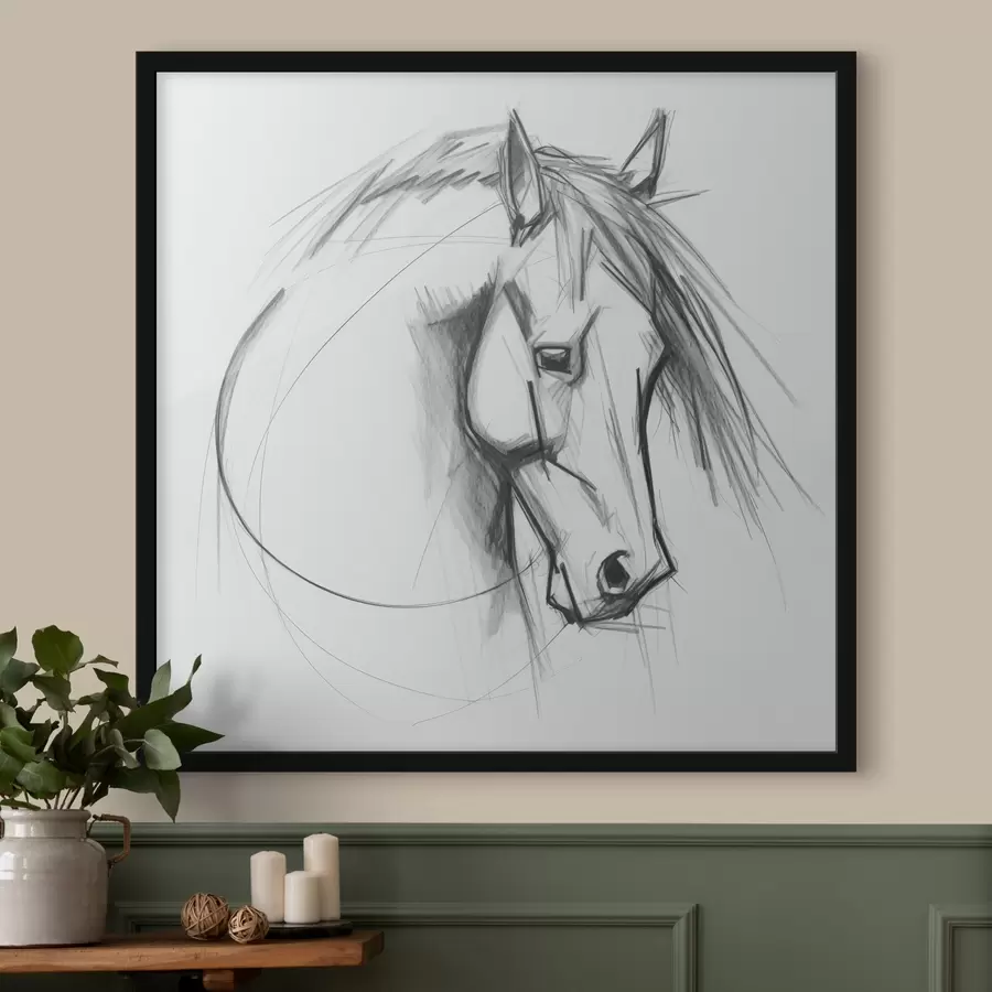 Fototapetes Zirga imitācijas skice f43231