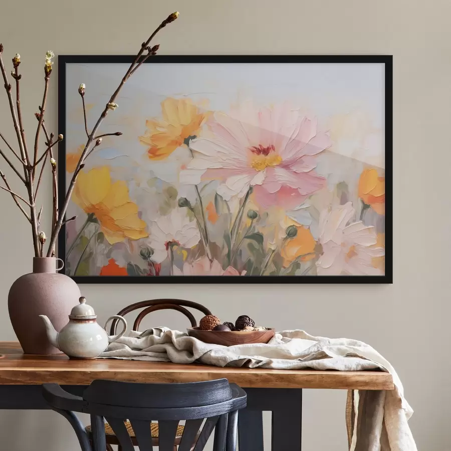 Fototapetes Spilgtas abstraktas puķes f43232