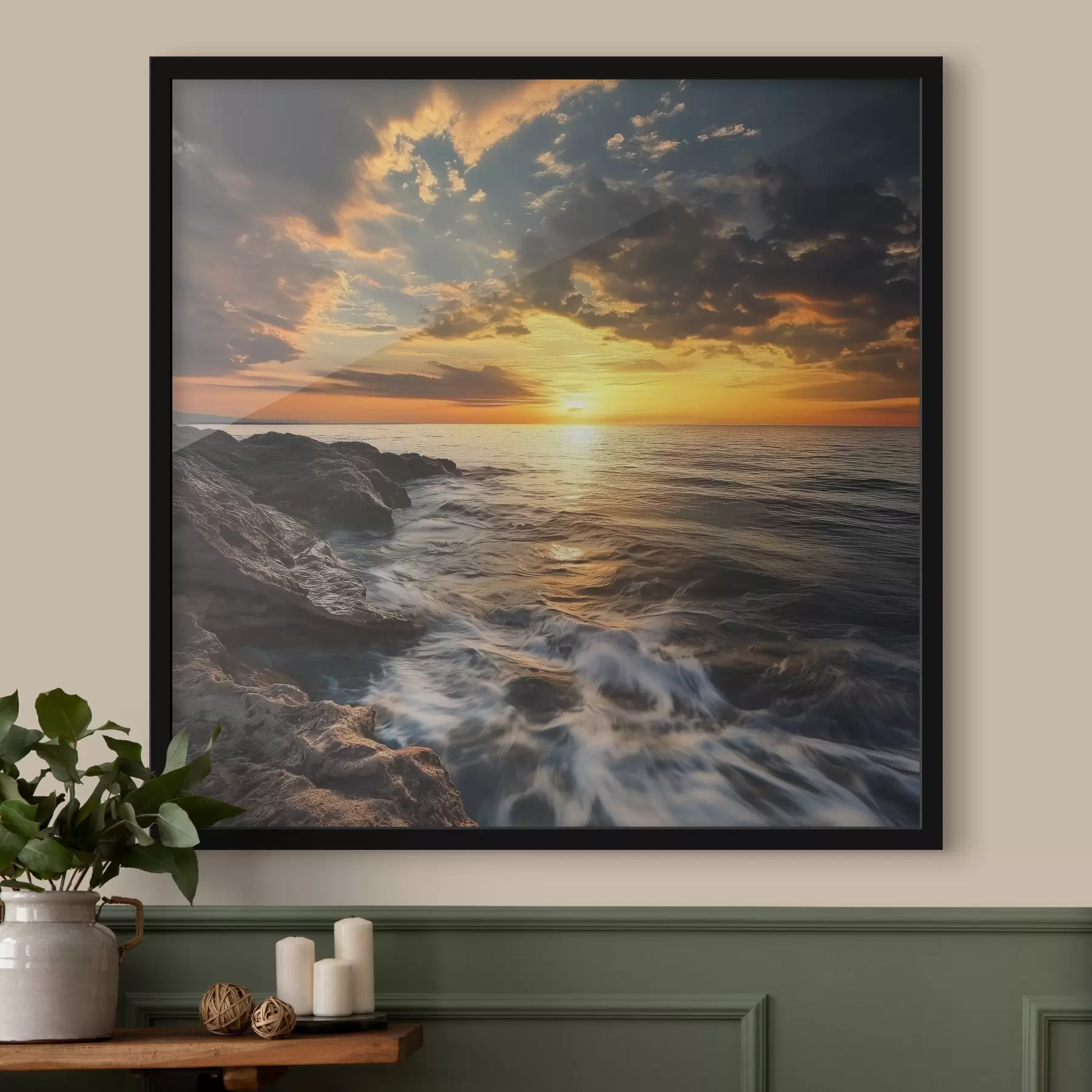 Glezna Jūra rītausmā f43309