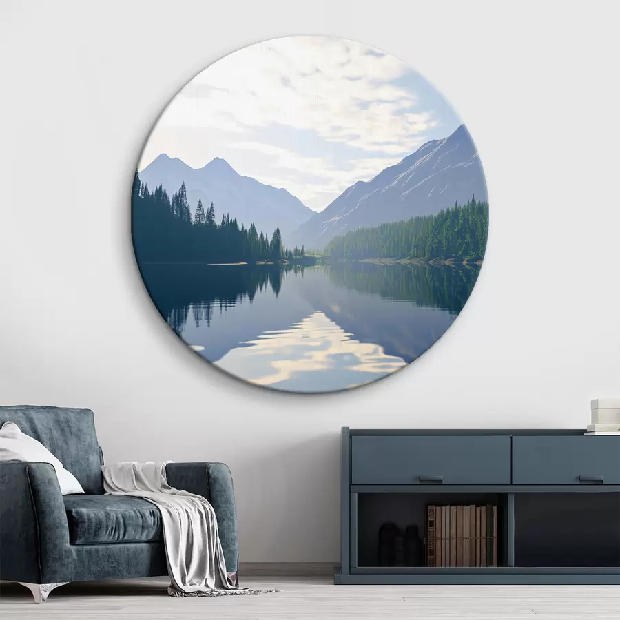 Glezna Ezers netālu no kalniem r43288