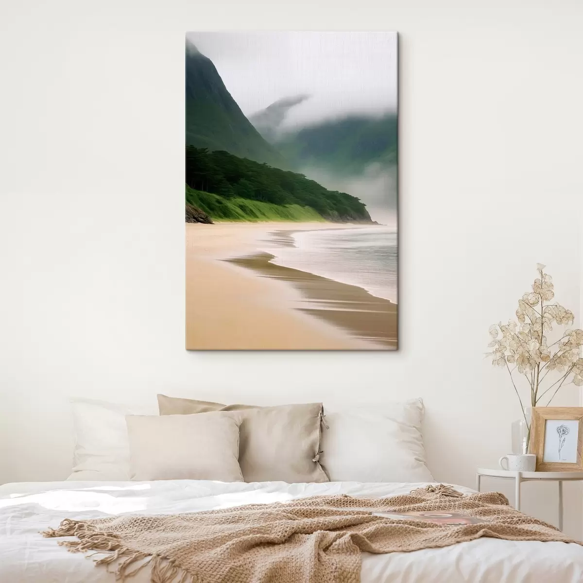 Glezna Miglaina pludmale pie zaļām nogāzēm s43271