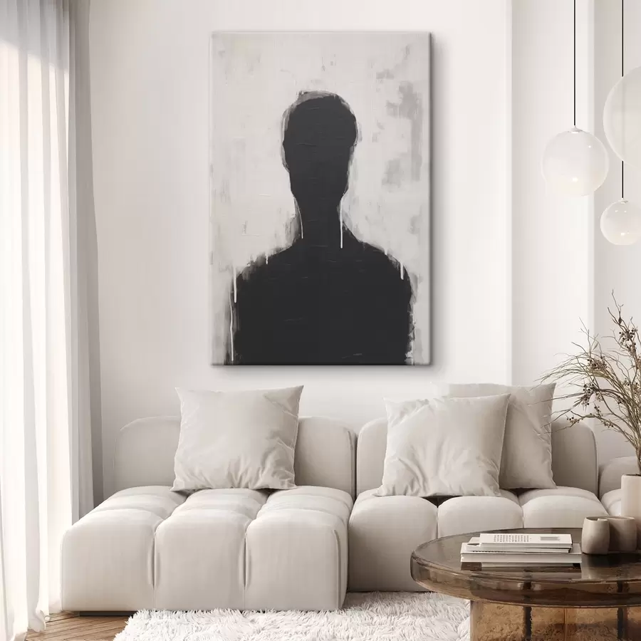 Glezna Siluets uz balta fona s43275