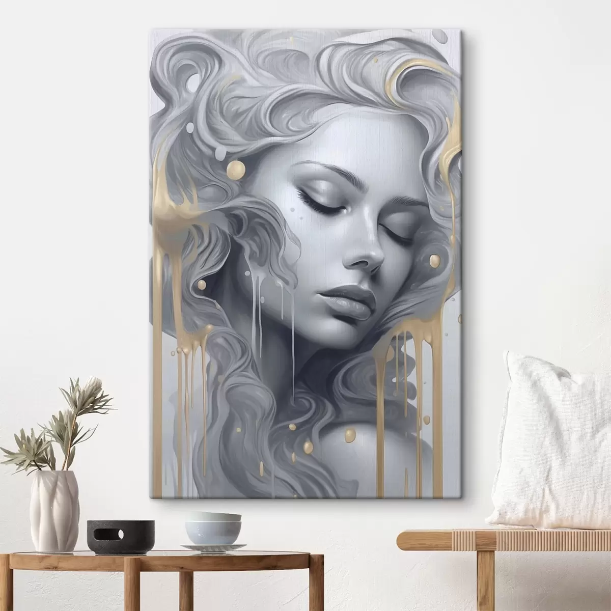 Glezna Portrets ar gludām līnijām s43278