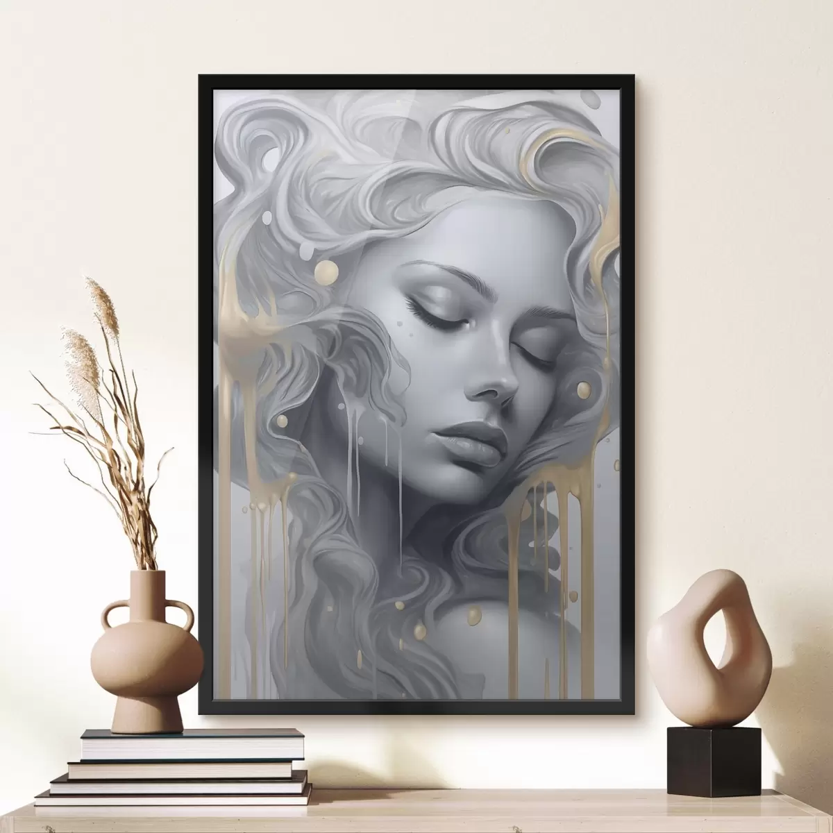 Plakāts Portrets ar gludām līnijām f43278