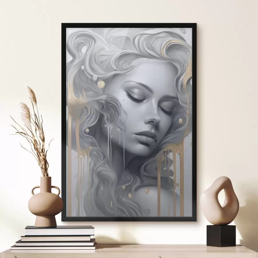 Fototapetes Portrets ar gludām līnijām f43278