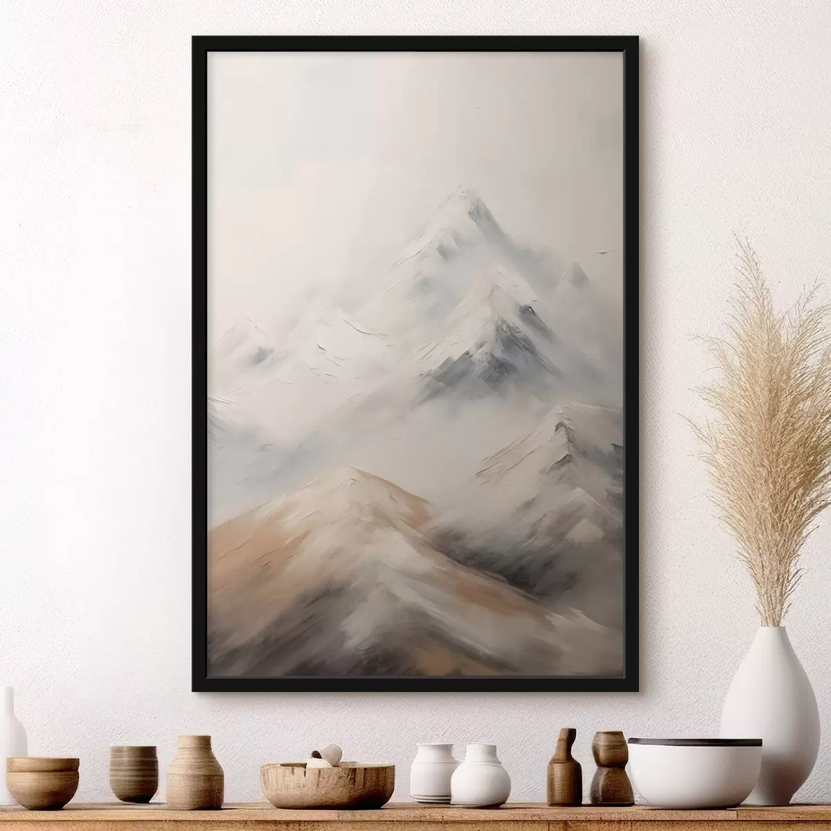 Plakāts Miglainas kalnu virsotnes f43285