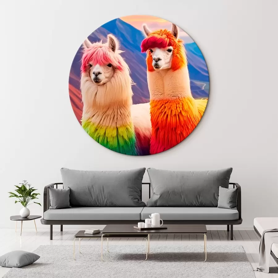 Glezna Jautrās varavīksnes lamas r43262