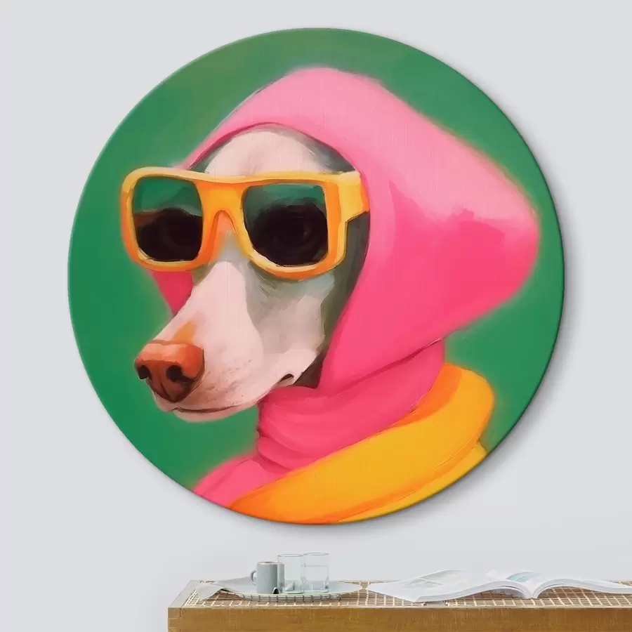 Glezna Stilīgs suns spilgtās drēbēs r43265