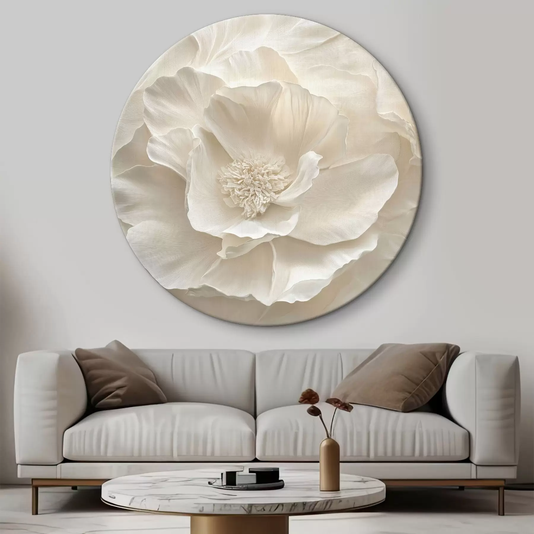 Glezna Lielas gaisīgas baltas peonijas r43312