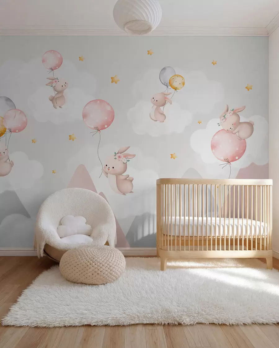 Fototapetes Zaķēni virs kalniem w03375