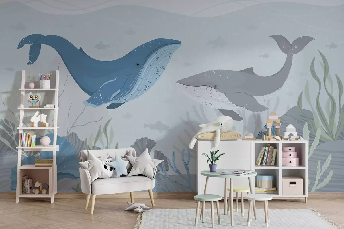 Fototapetes Vaļi okeānā  w03378v1