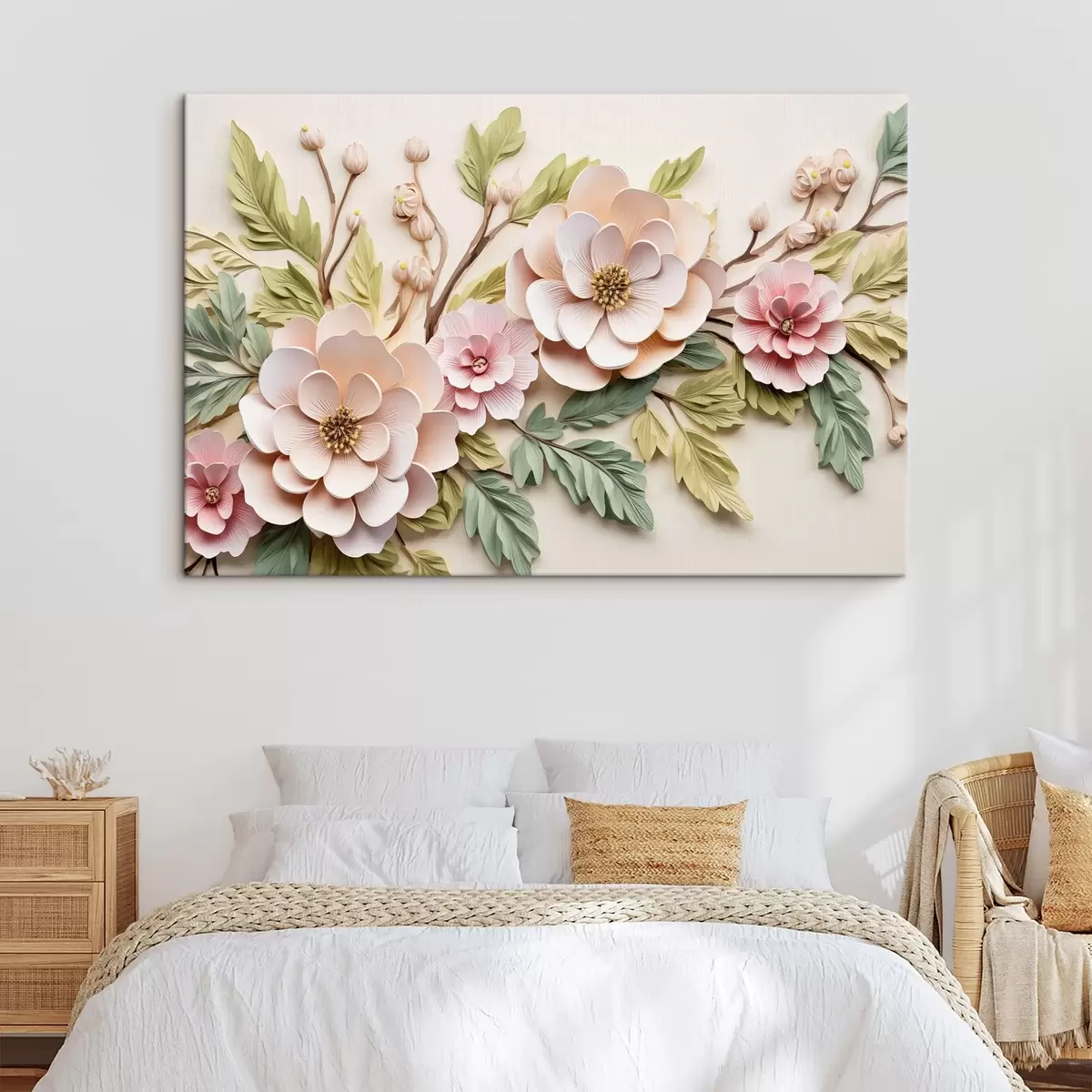 Glezna Lieli ziedu zari, liešanas imitācija s43333