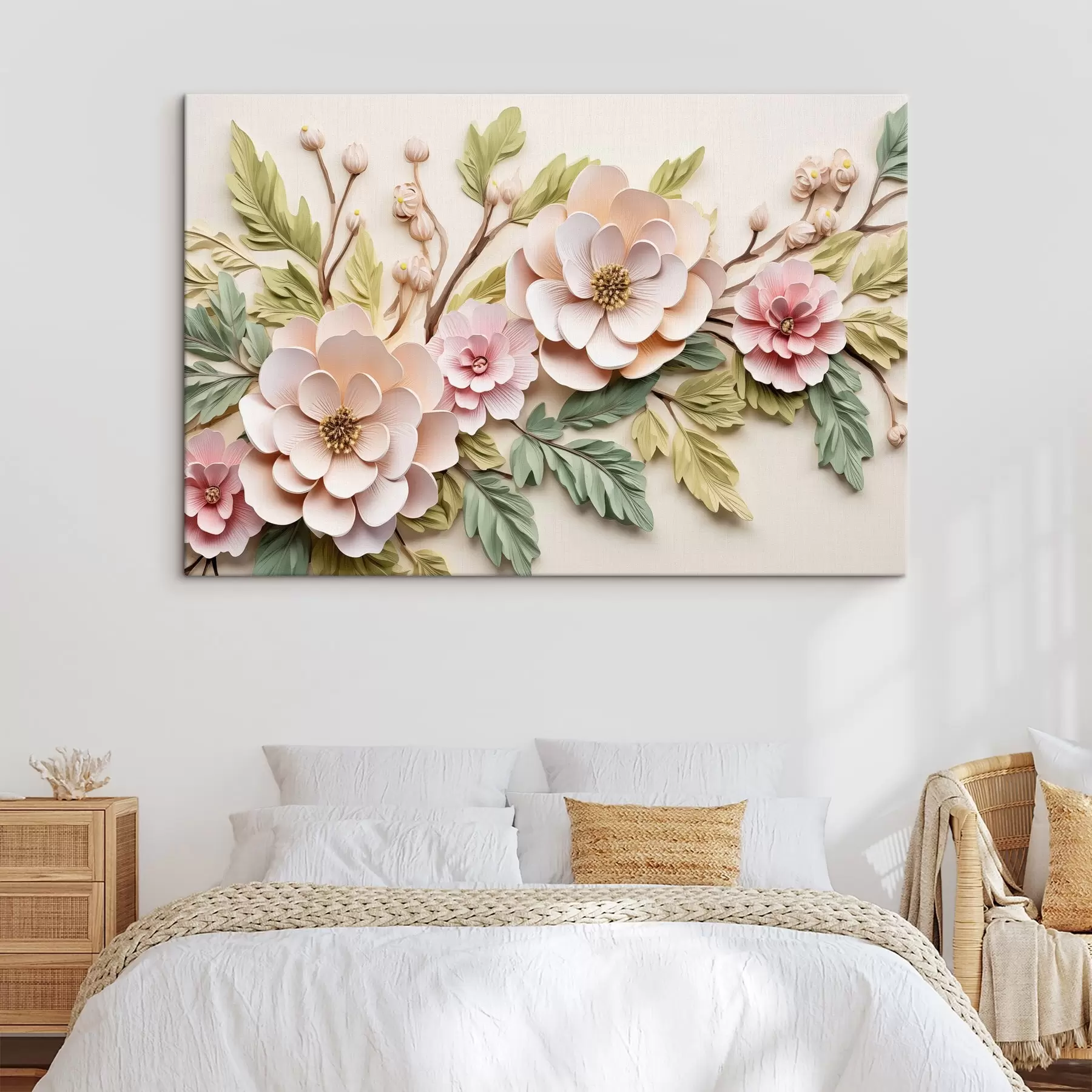 Fototapetes Lieli ziedu zari, liešanas imitācija s43333