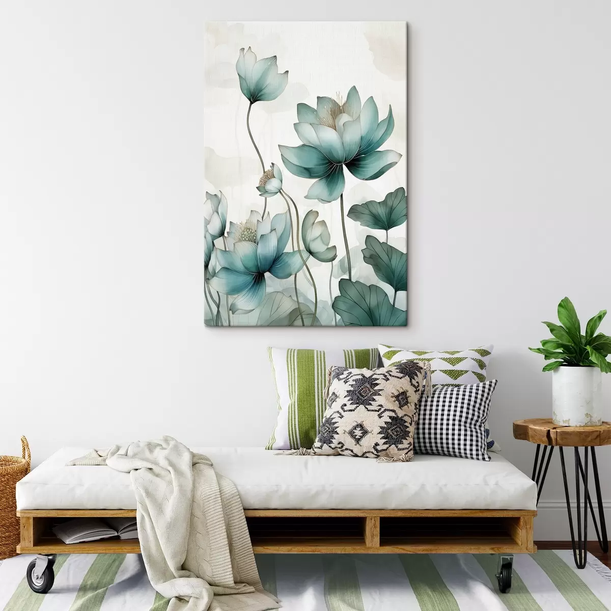 Glezna Akvareļu kompozīcija, lotosi s43339