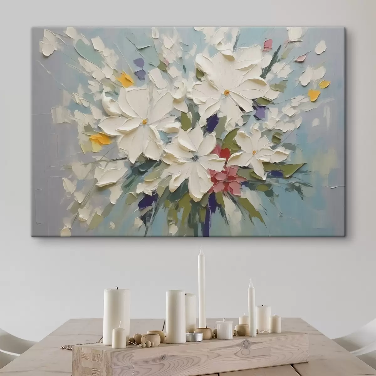 Glezna Pušķis ziedu imitācijas glezniecība s43348