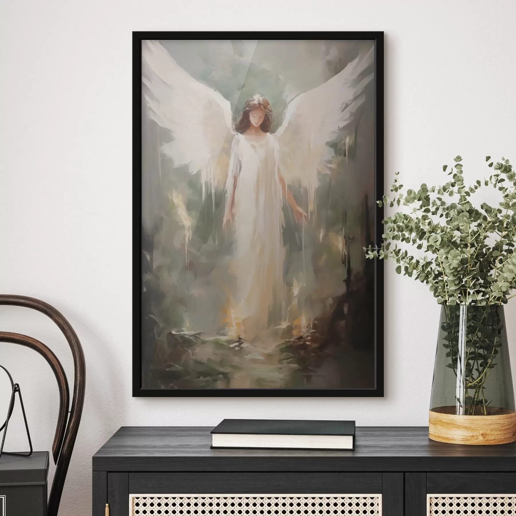 Fototapetes Abstraktā eņģeļa imitācijas glezniecība f43353