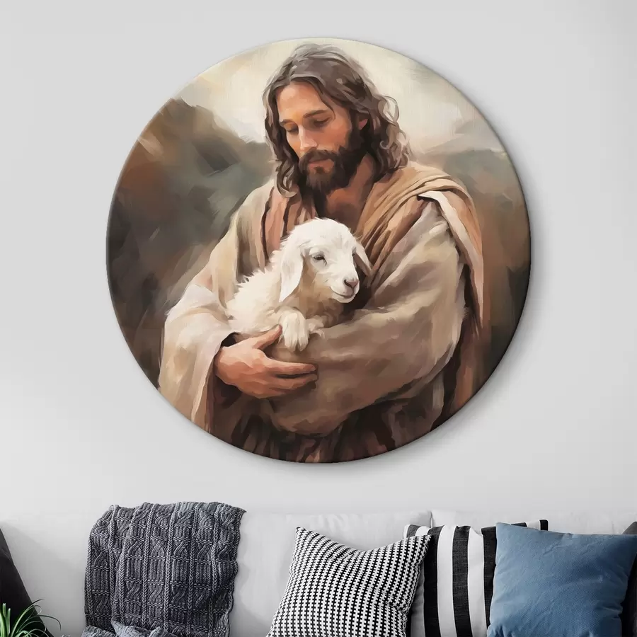 Fototapetes Jēzus ar jēru r43356