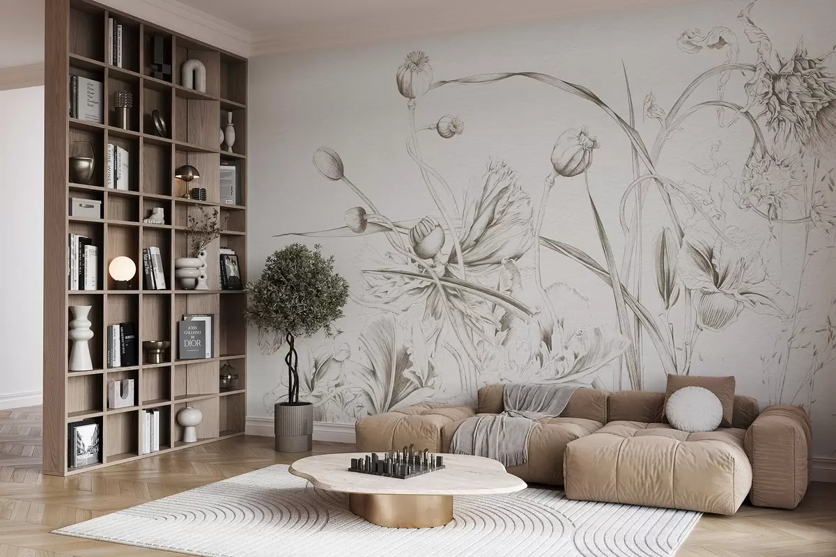 Fototapetes Botāniska grafika w08926v1