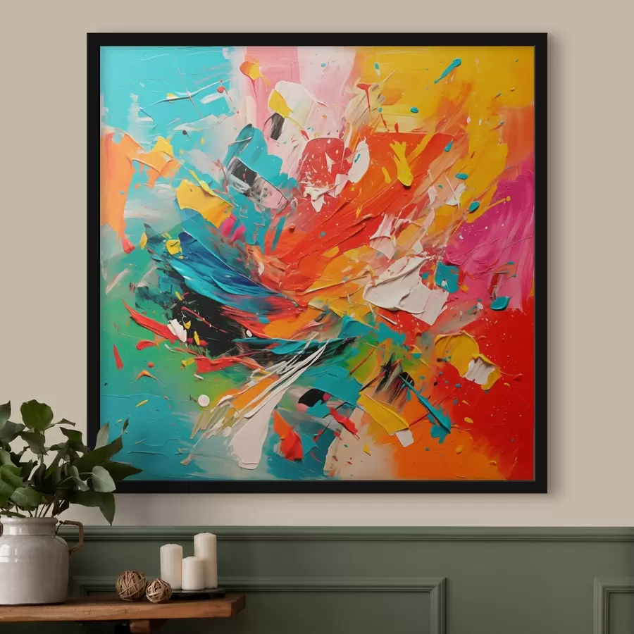 Fototapetes Abstrakta krāsaina otas triepienu imitācija f43377