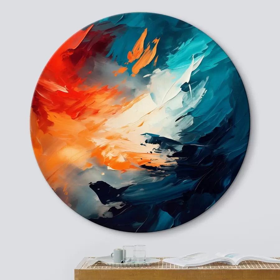 Fototapetes Abstraktā glezniecība ar lieliem izteiksmīgiem otas triepieniem r43363