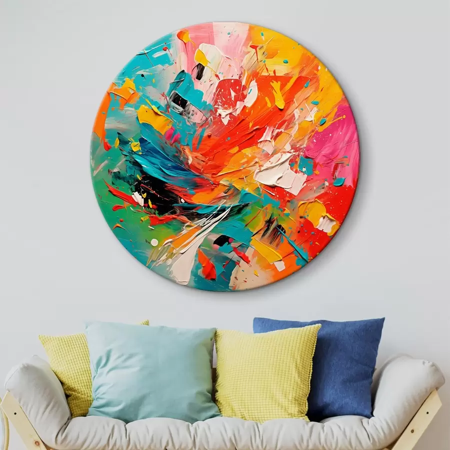 Glezna Abstrakta krāsaina otas triepienu imitācija r43377