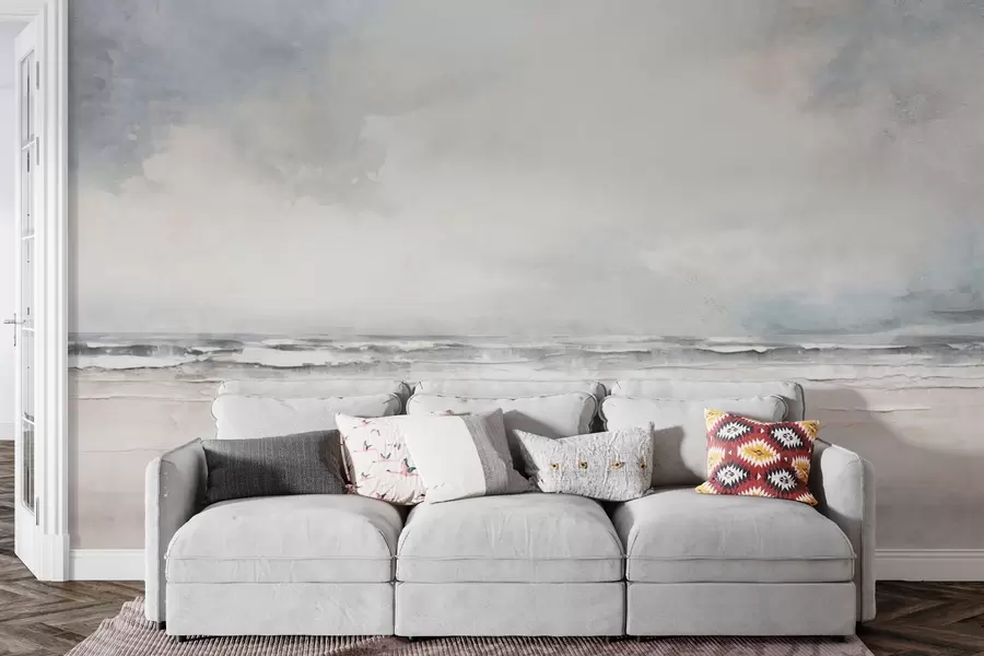 Fototapetes Abstraktais horizonts, kurā satiekas debesis un jūra w03441