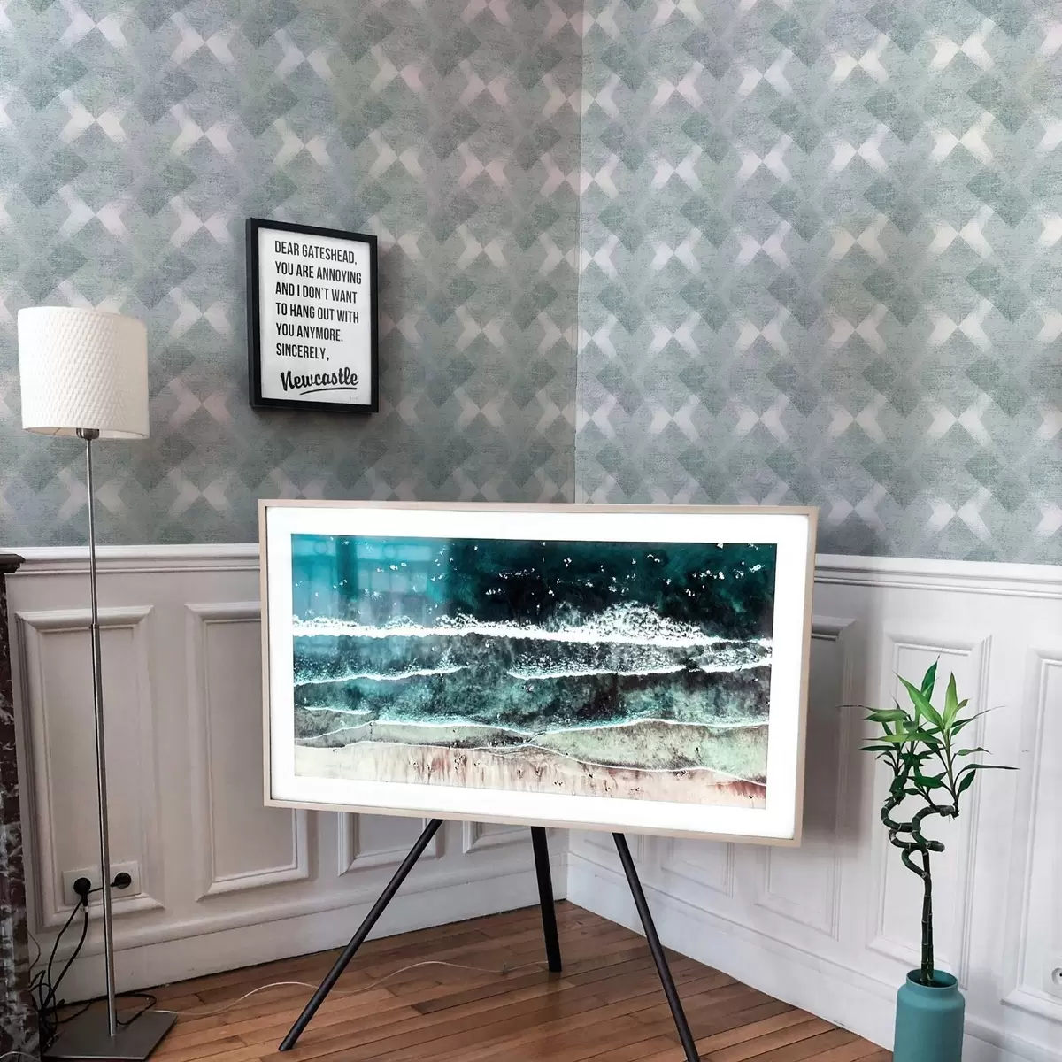 Tapetes Rombi zilā krāsā a00007