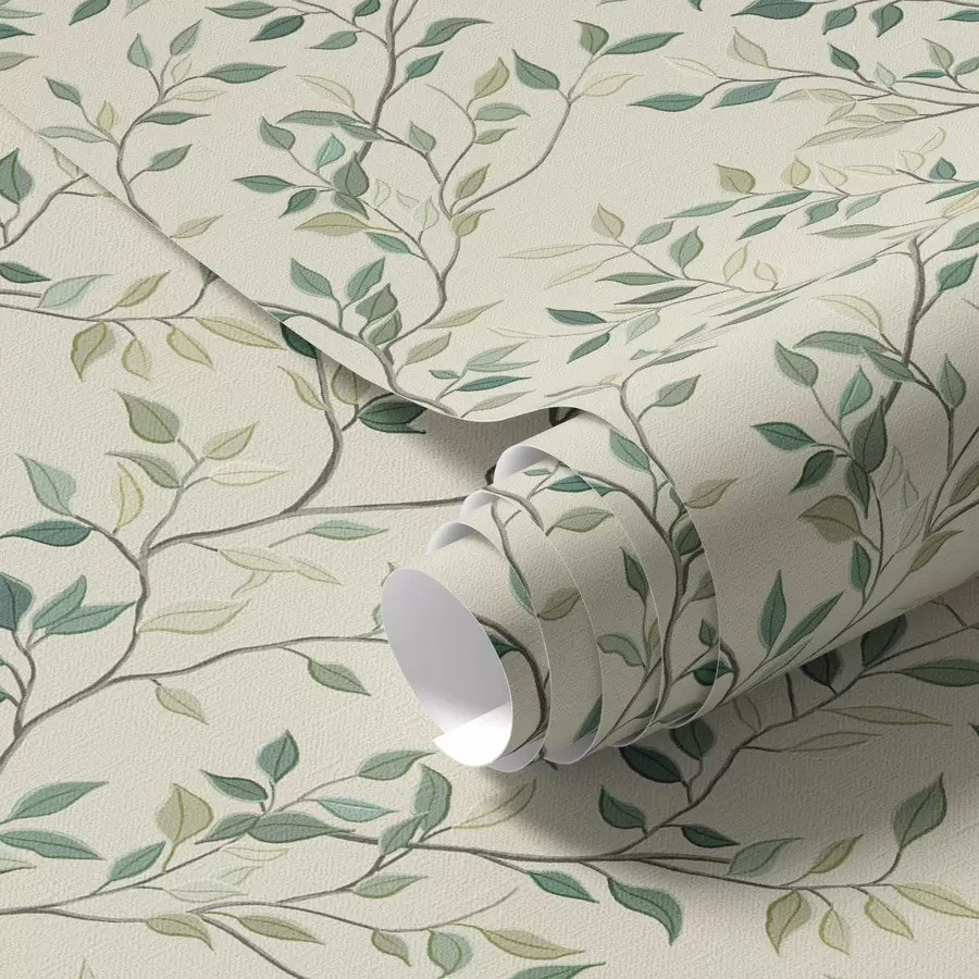 Fototapetes Maigi savīti zariņi ar lapām a00071