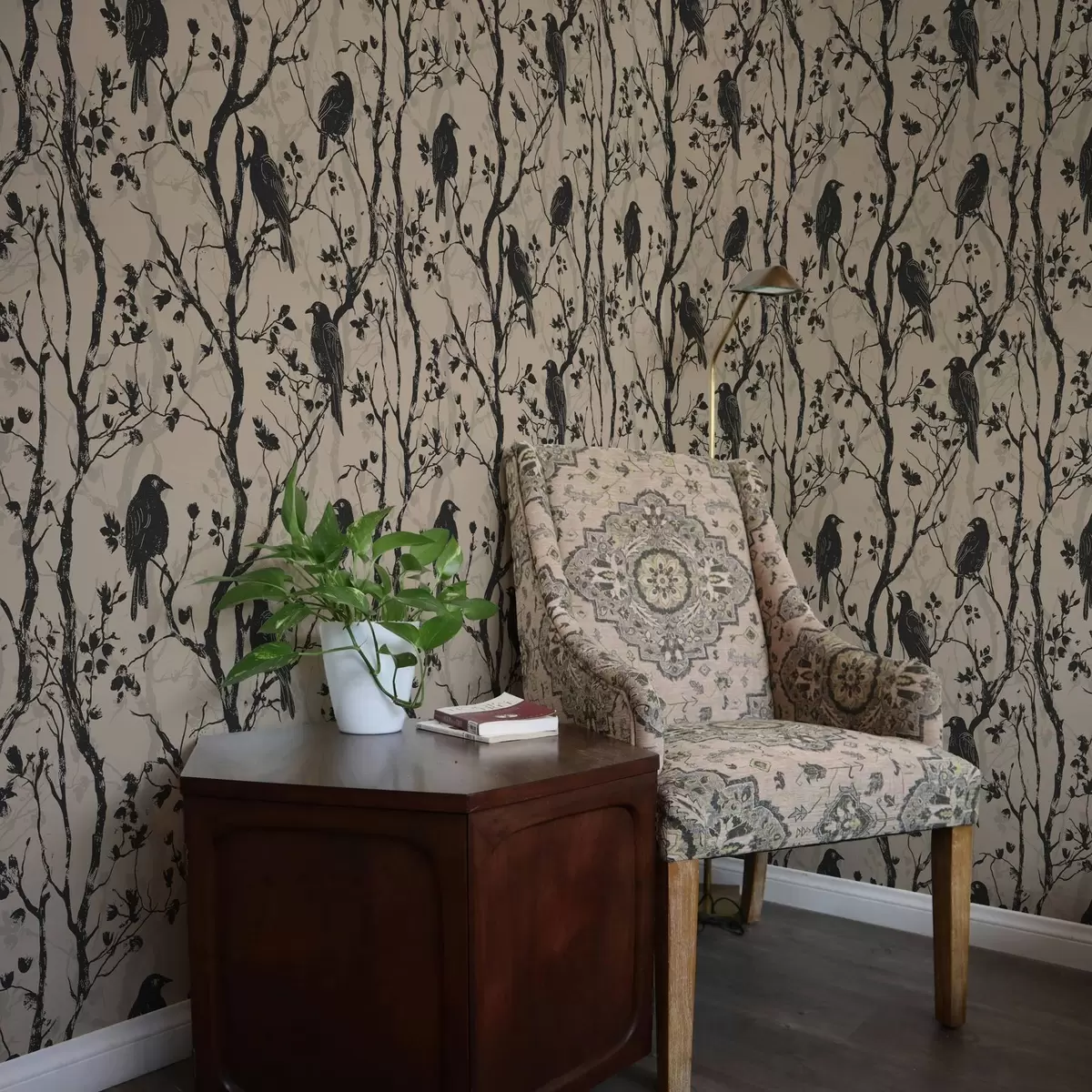 Tapetes Vārnas uz zariem a00082