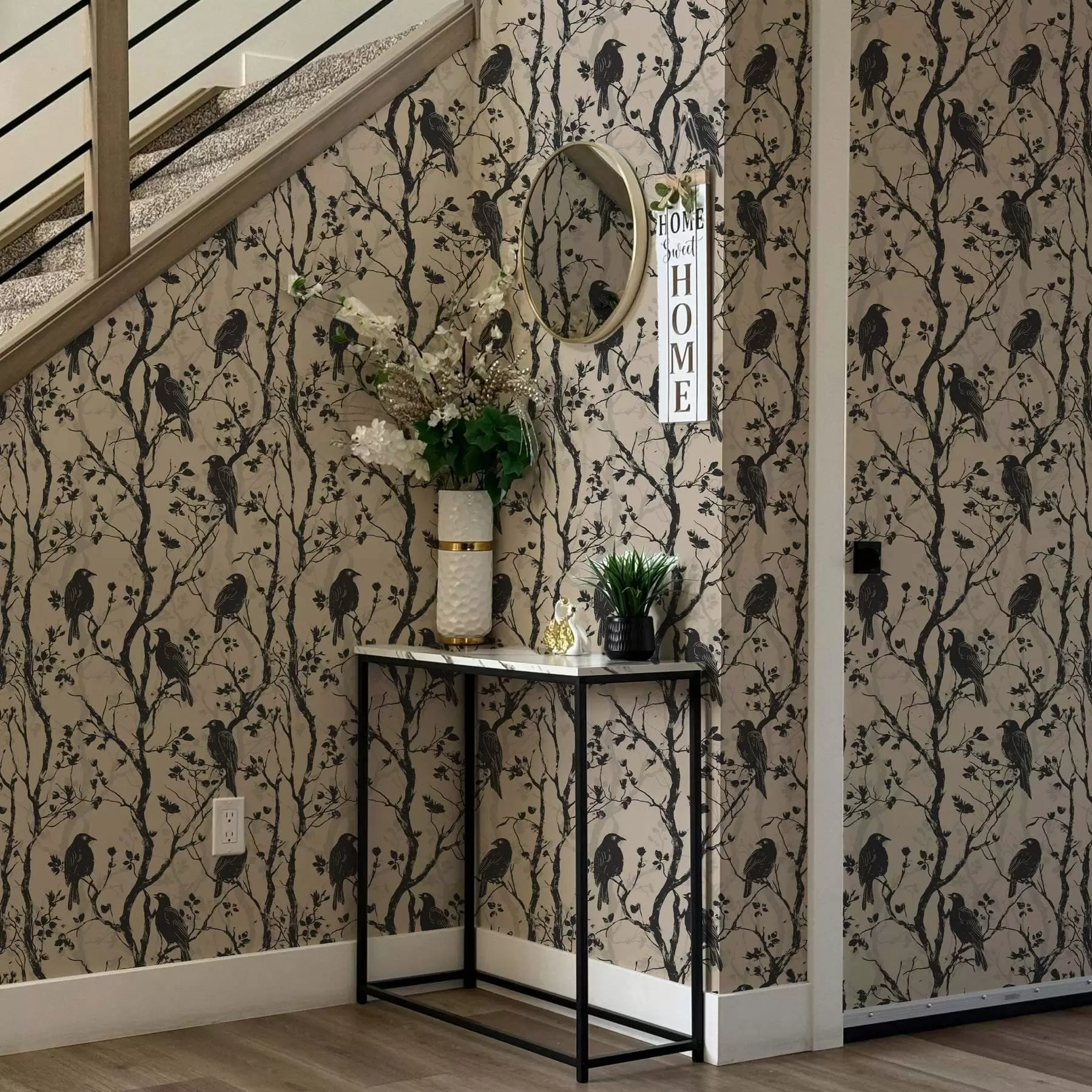 Fototapetes Vārnas uz zariem a00082