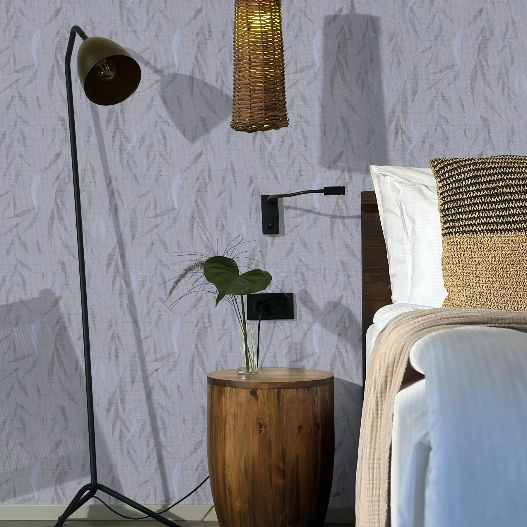 Fototapetes Bārstoši zari ar lapām a00095