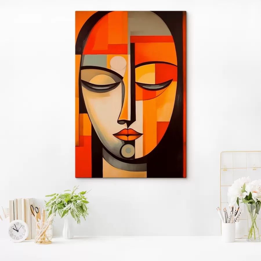 Glezna Ģeometrisks portrets modernisma stilā s43412