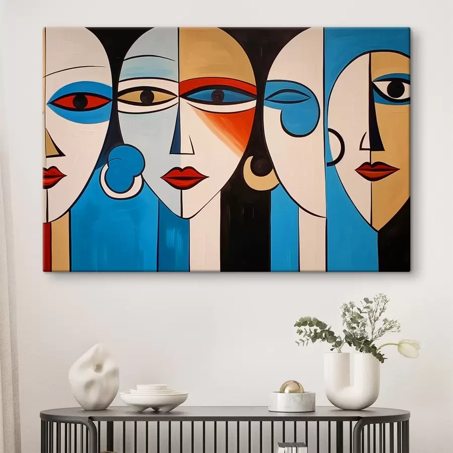 Glezna Kubistiski sieviešu portreti s43427