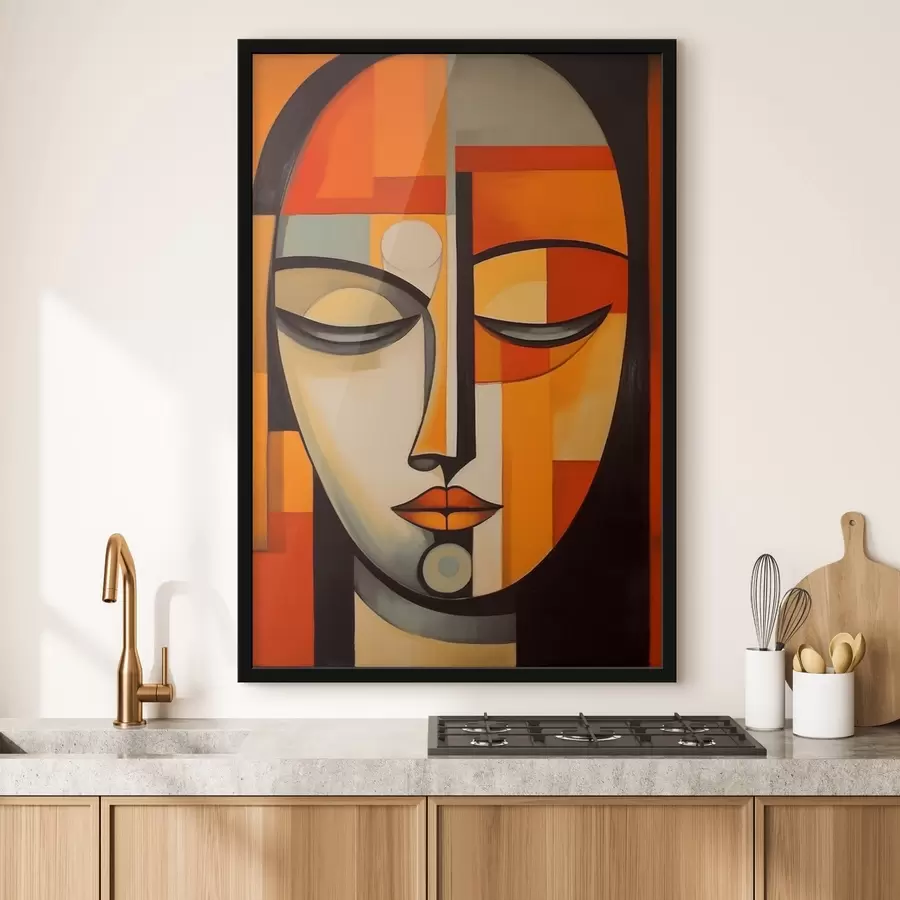 Fototapetes Ģeometrisks portrets modernisma stilā f43412