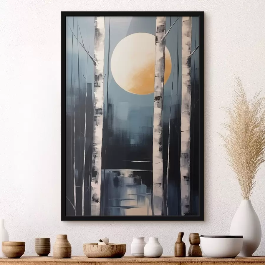 Fototapetes Bērzu meža grafiskais attēls f43413