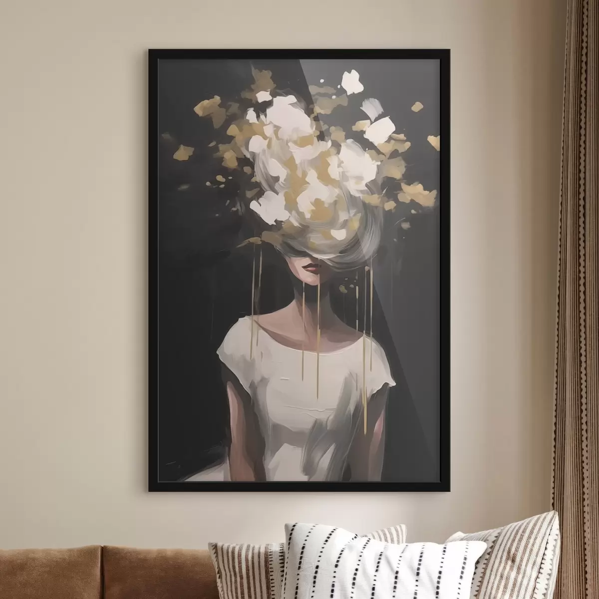 Plakāts Sievietes silueta abstraktais attēls f43418