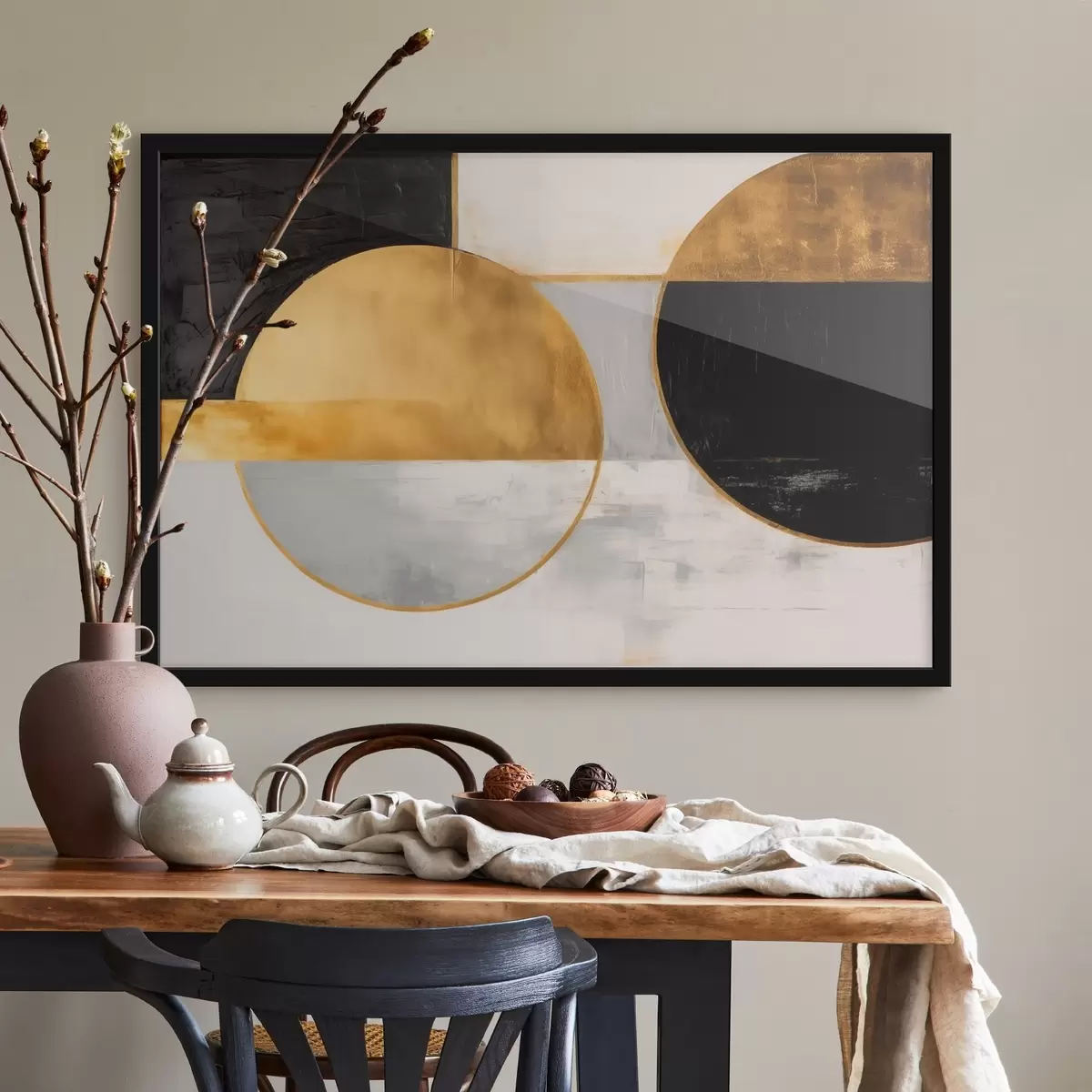 Plakāts Ģeometriska kompozīcija minimālisma stilā f43420