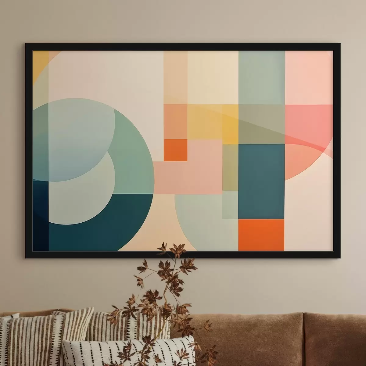 Plakāts Jūgendstila krāsu kompozīcija f43421