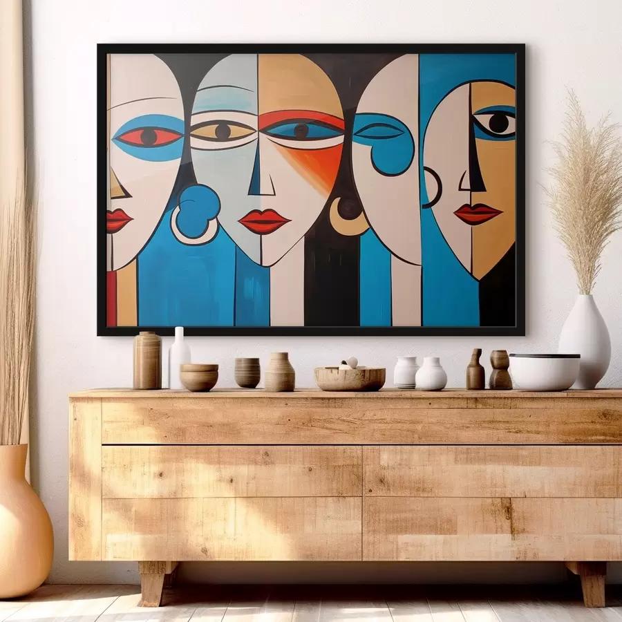 Fototapetes Kubistiski sieviešu portreti f43427