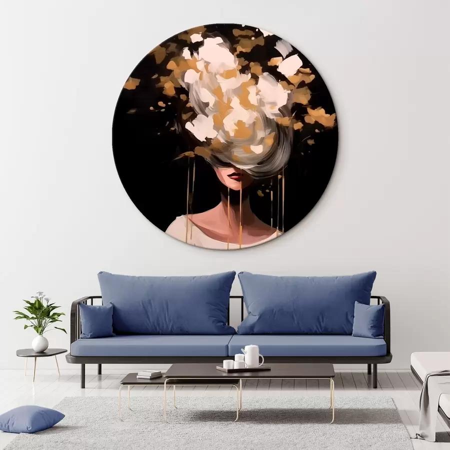 Glezna Sievietes silueta abstraktais attēls r43418