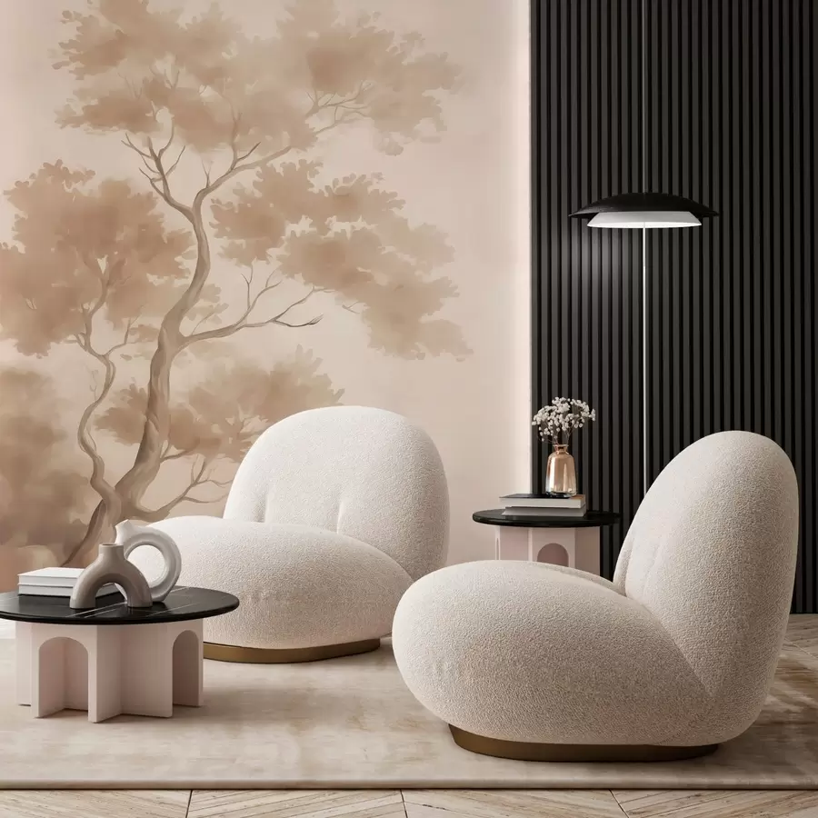 Fototapetes Koku imitācija neskaidrā akvarelī w03471