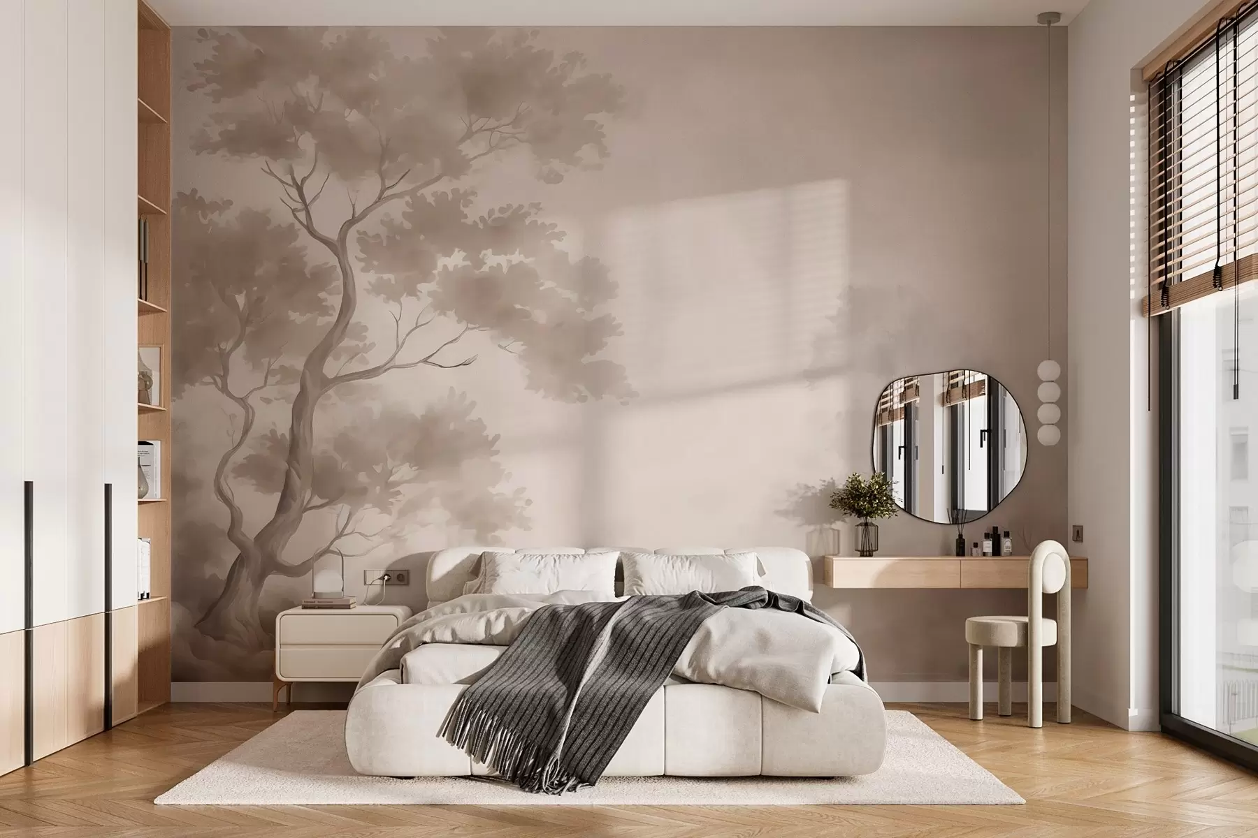 Fototapetes Koku imitācija akvareļu izplūduši  w03471v1