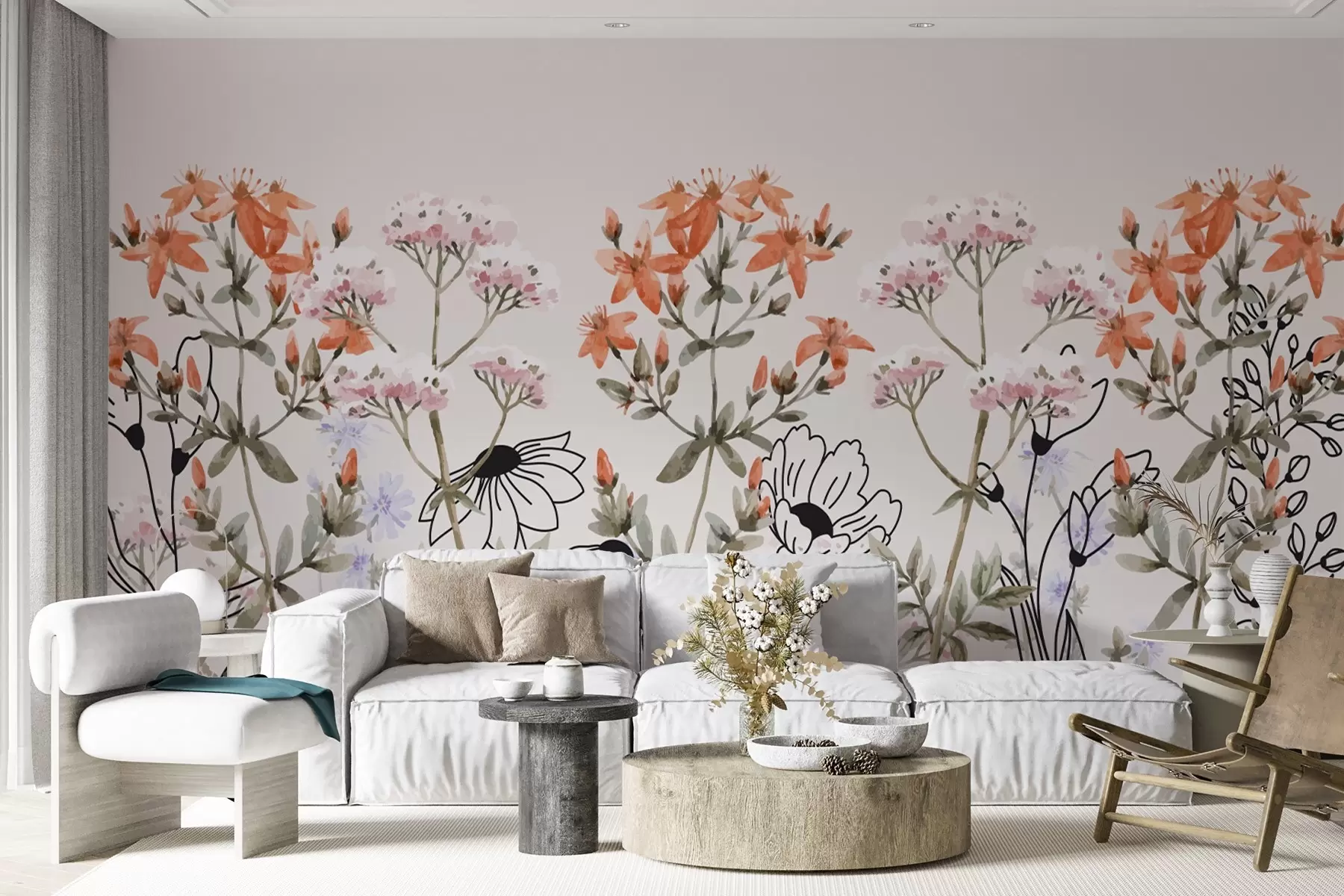 Fototapetes Savvaļas augi un ziedi w03485