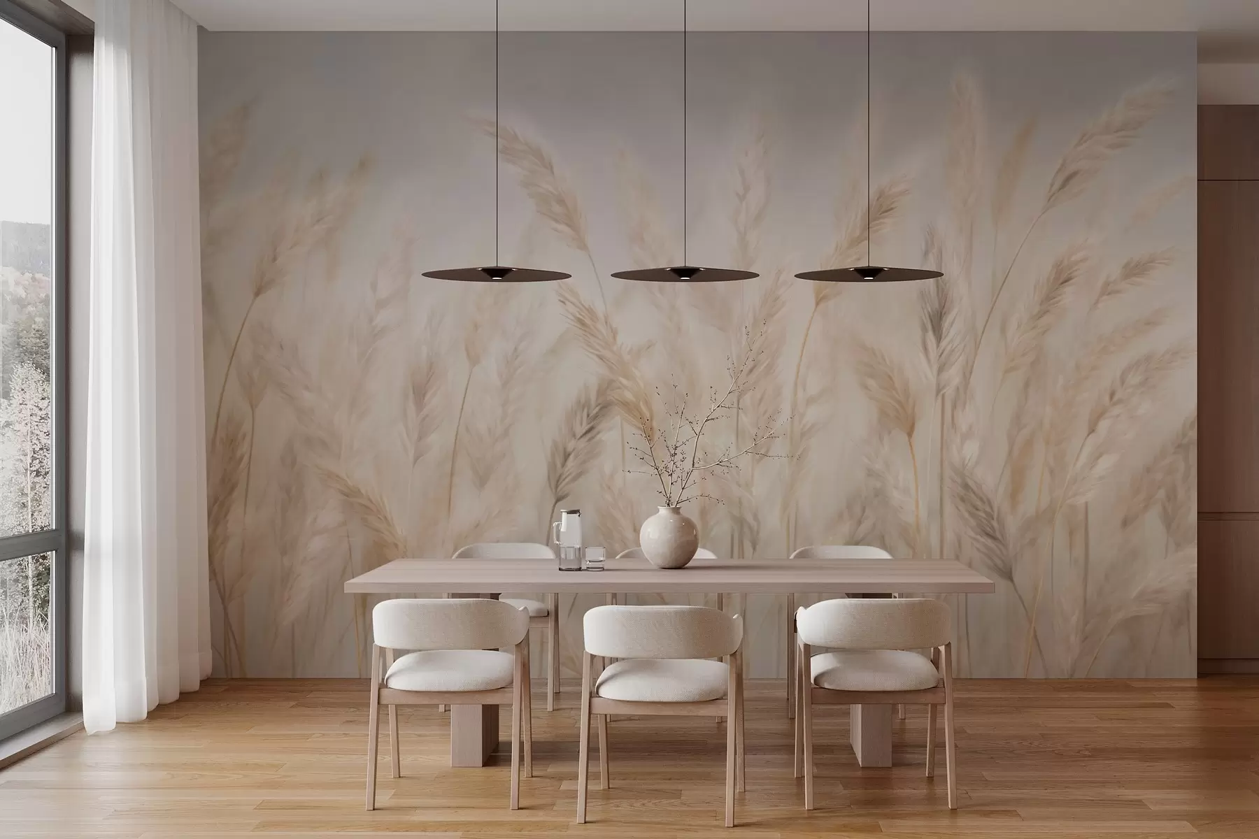 Fototapetes Dzeloņzirdziņi pret zilajām debesīm w03530